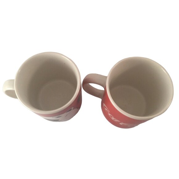 Coca - Cola Coffee Mugs by Gibson Set of 2 Polar Bear & Coke Logo Vintage - Picture 8 of 8